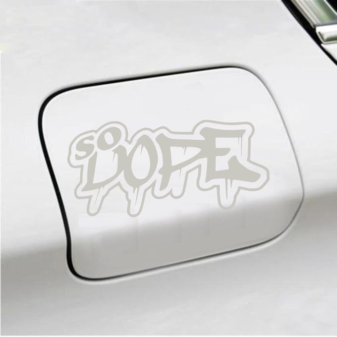 Bumpersticker - So Dope - 8,2 X 15 - Zilver