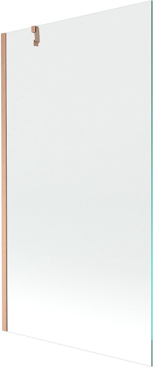 Mexen Next badwand eenvleugelig 100 x 150 , transparant, geborsteld koper - 895-100-000-00-00-65