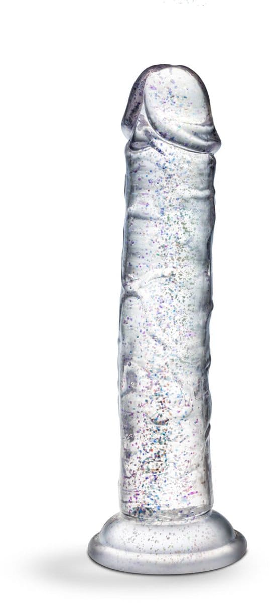 Blush Naturally Yours Glamor Sparkling Dildo - Transparant - 17.8 cm