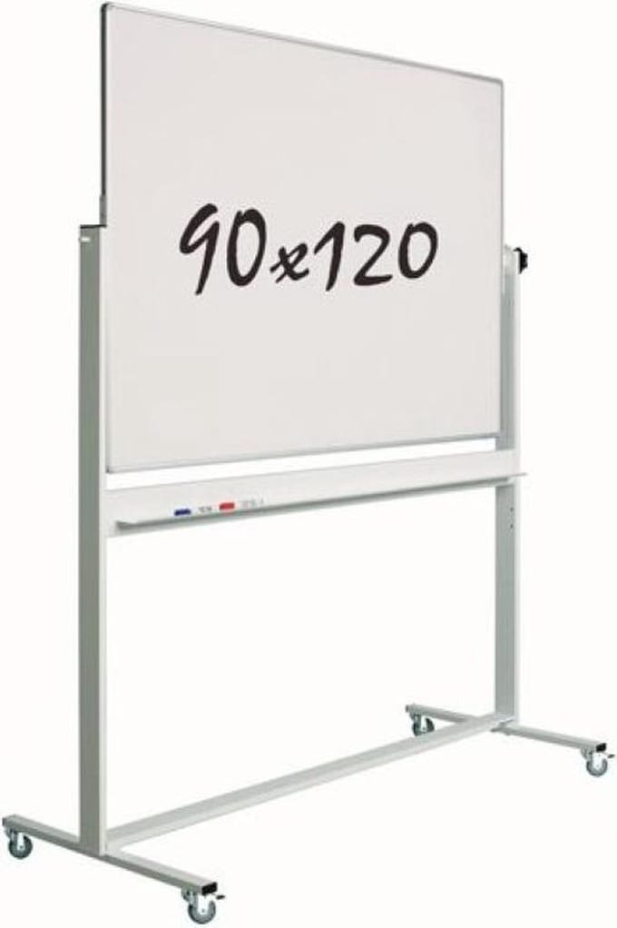 Whiteboard verrijdbaar - dubbelzijdig - Magnetisch - 90x120 cm