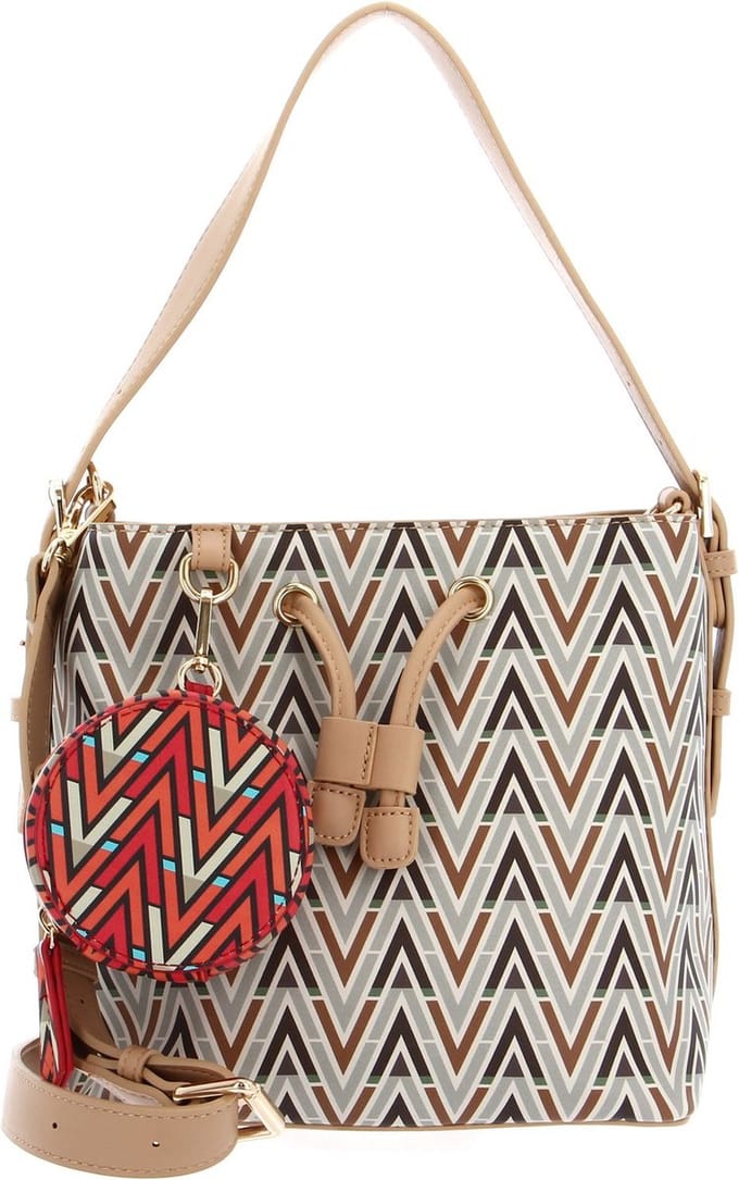 VALENTINO Schoudertas Tonic Bucket Bag Beige / Multicolor Veelkleurig
