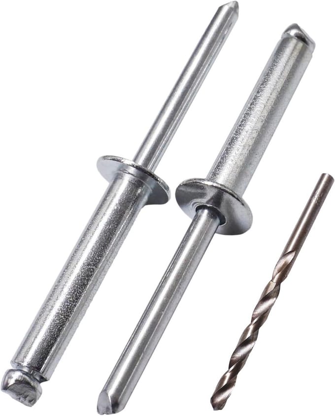 Aluminium blindklinknagels 6,0 x 30 mm - 120 stuks met stalen doorns