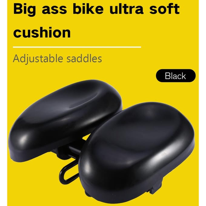 1 Pièce Housse de Selle Ergonomique Extra Large pour VTT Coussin Siège black