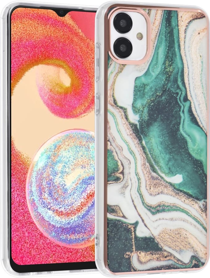 UNIQ Accessory Samsung Galaxy A04e TPU Back Cover hoesje - Marble Green