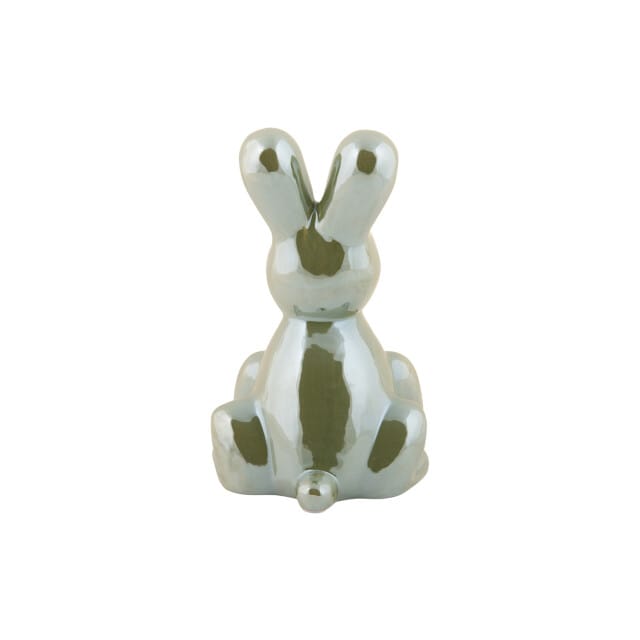 Present Time Ornament Balloon Bunny Groot - Groen - 12.7x11.5x20cm - Scandinavisch - Keramiek