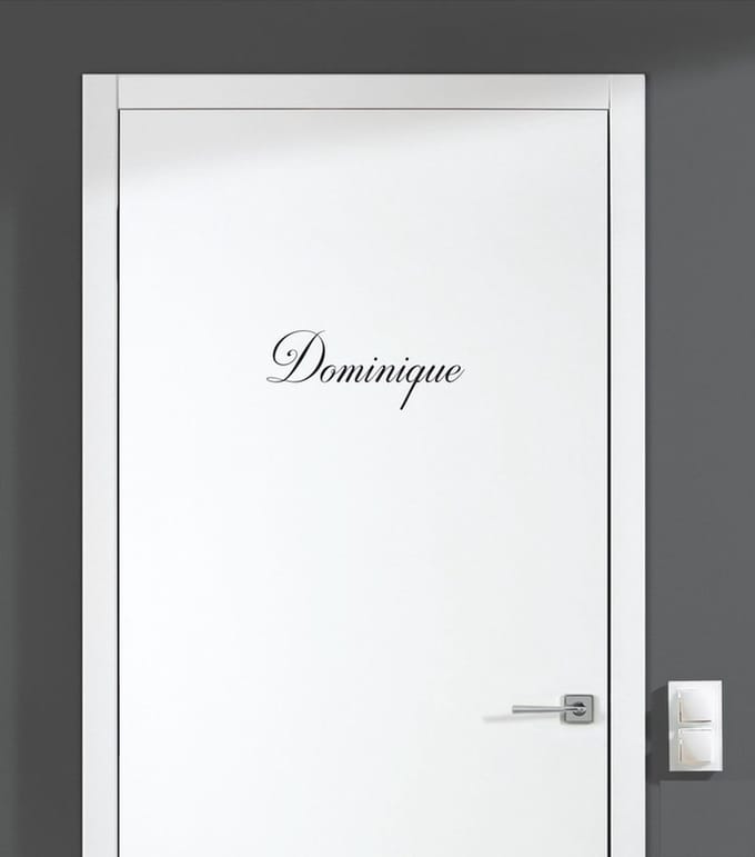 Deursticker Met Naam - Dominique
