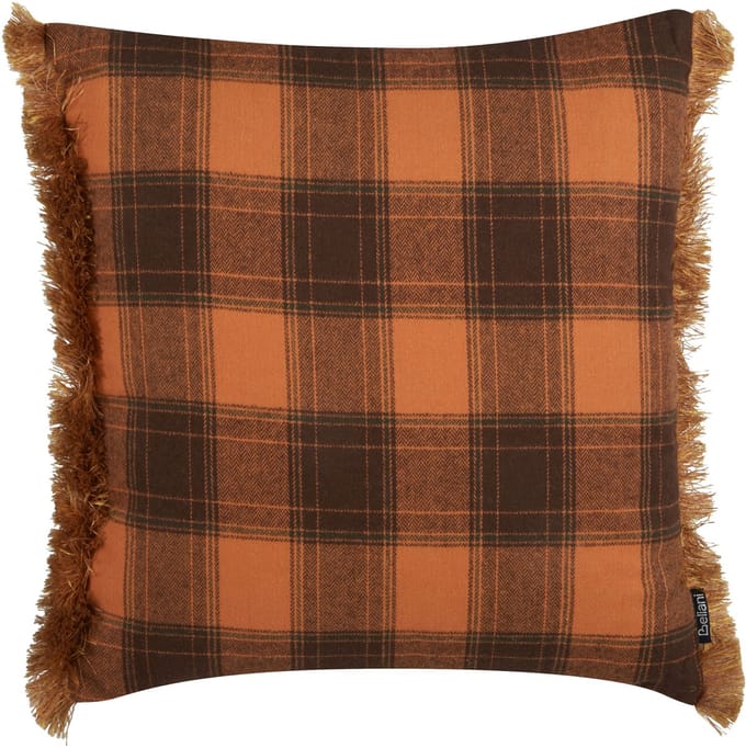 BARJA - Sierkussen - Oranje/Zwart - 45 x 45 cm - Polyester