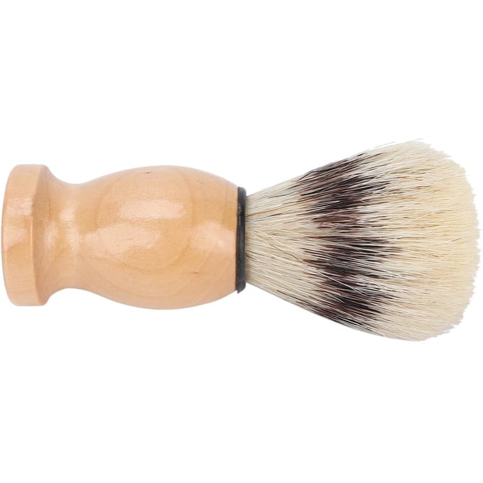 Blaireau de rasage portable pour homme, accessoire de coiffure pour le visage beige