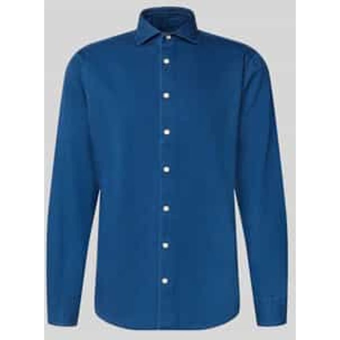 Regular fit zakelijk overhemd van puur katoen model 'Casual Spread Kent'