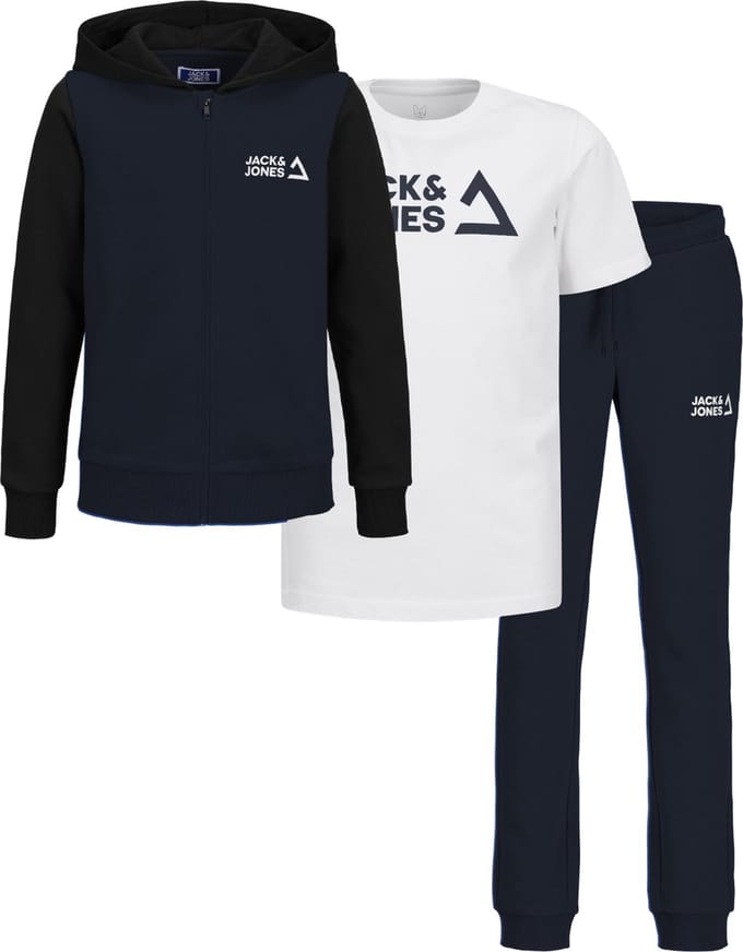 JACK & JONES- JJKAI SWEAT ZIP HOOD TRIPLE PACK MP JNR - Jongens - Sweatshirt