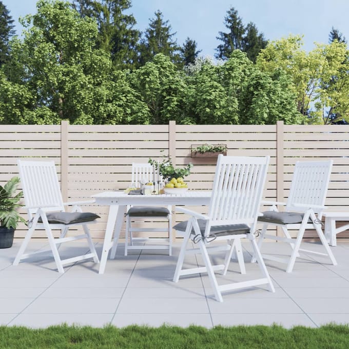vidaXL - Stoelkussens - 4 - st - 40x40x7 - cm - oxford - stof - grijs