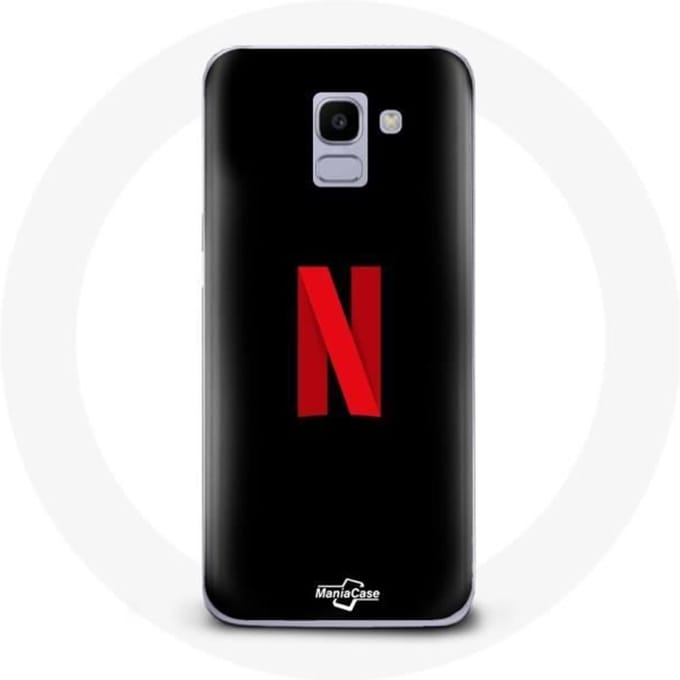 Coque pour Samsung Galaxy A8 2018 Logo rouge fond noir
