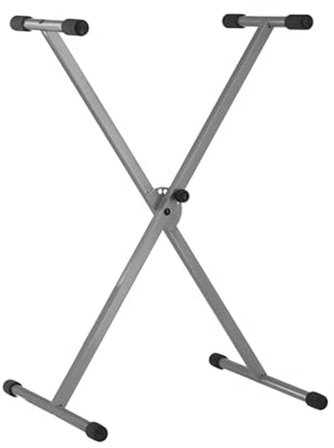 Verstelbare keyboardstandaard zilver voor optimale speelpositie
