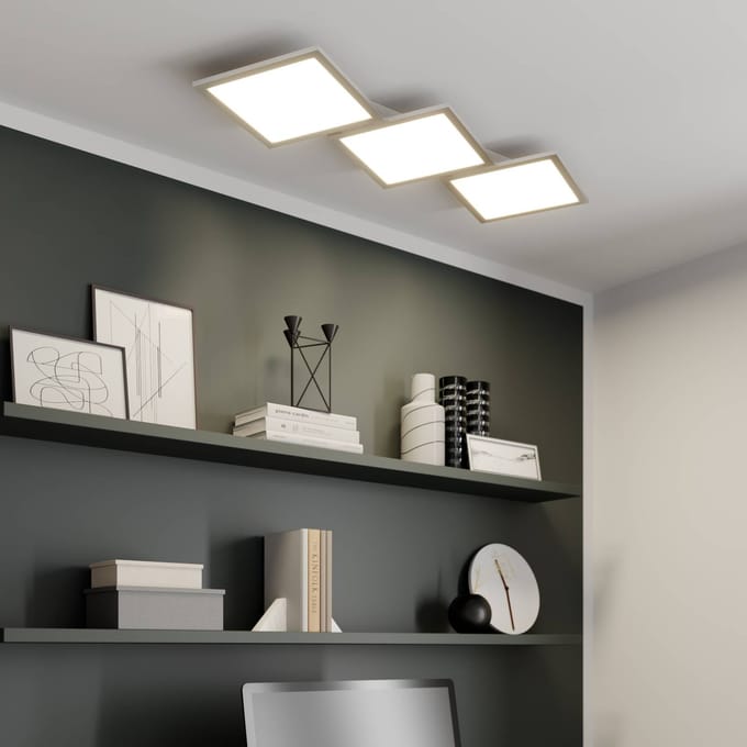 Lucande LED plafondlamp Ilira, 3-lamps, zilver, CCT, dimbaar