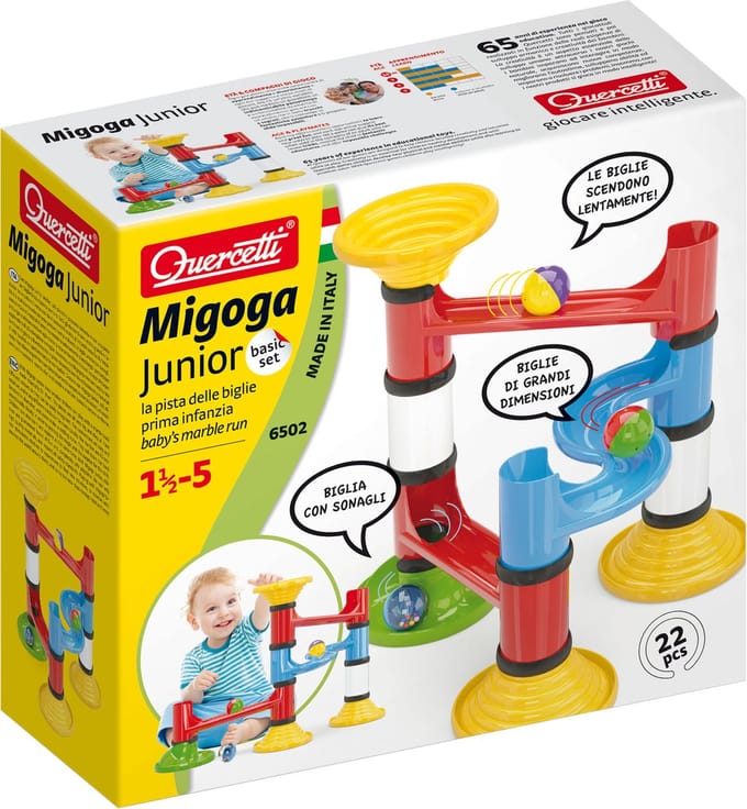 Quercetti Migoga Junior 22-delige reuze ballenbaan Interactief speelgoed