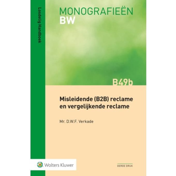 Misleidende (B2b) Reclame En Vergelijkende Reclame