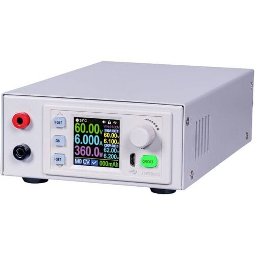 Joy-it JT-PC360-C Labvoeding, regelbaar 0 - 60 V 0 - 6 A 360 W Smal model, Programmeerbaar Aantal uitgangen: 2 x