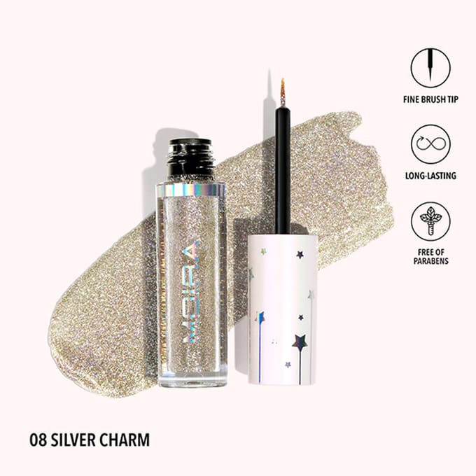 Moira Glitter Liner Silver Charm 08