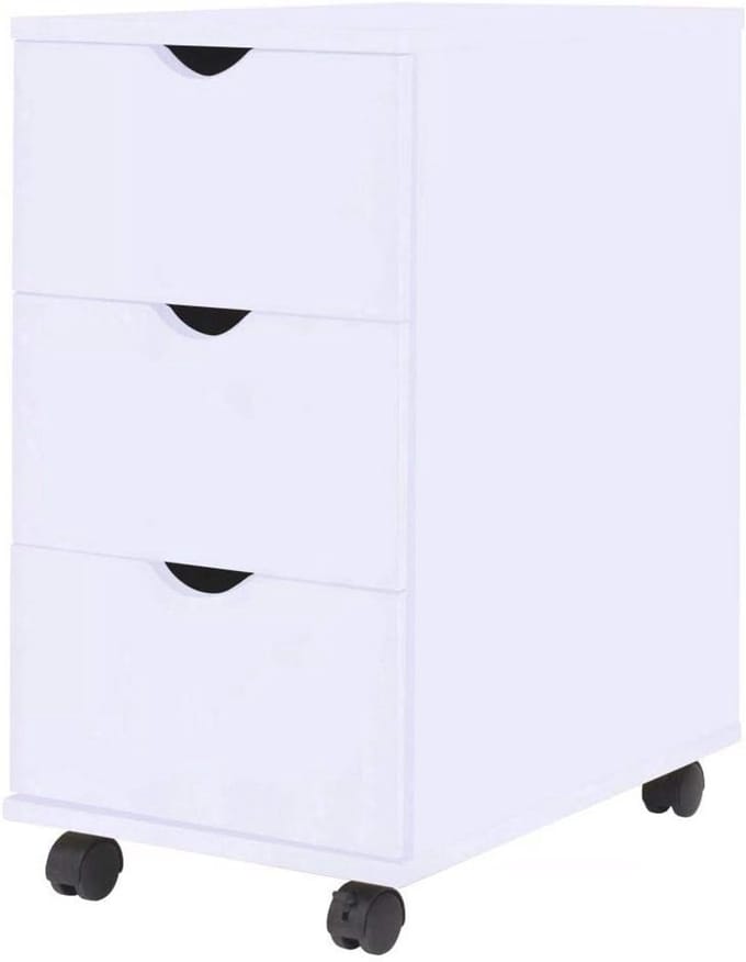 Mobiele Ladeblok met 3 Laden - Compacte Rolcontainer voor Kantoor of Thuis