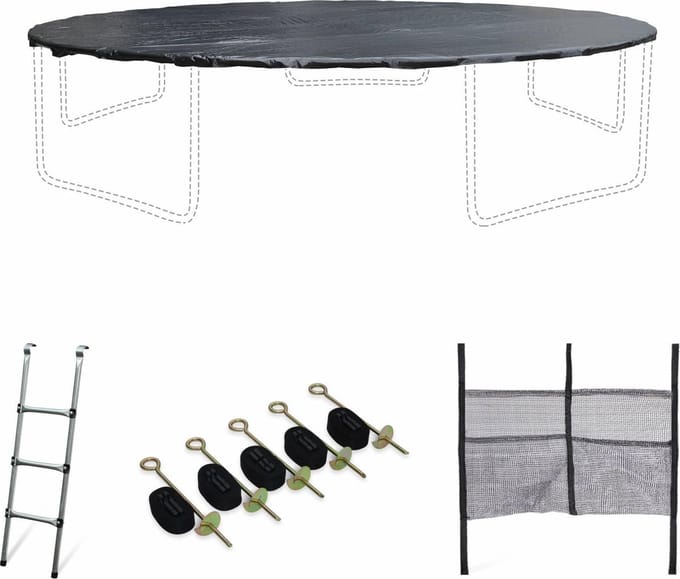 sweeek - Accessoireset voor trampoline met een diameter van 250 tot 490 cm