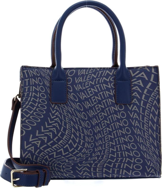 VALENTINO Schoudertas Shopper Samosa Shopping Bag Blu / Grigio Blauw