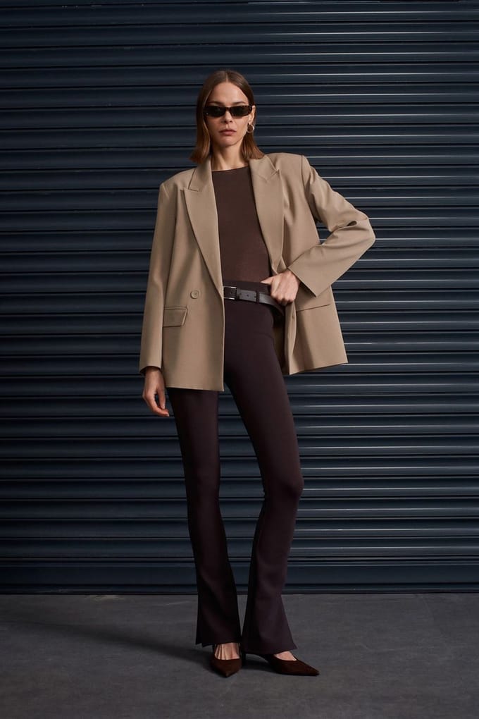 Geknoopte Skinny Flared Broek