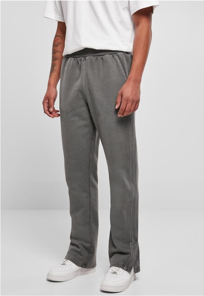 Urban Classics - Heavy Terry Garment Dye Slit Heren joggingbroek - 4XL - Grijs