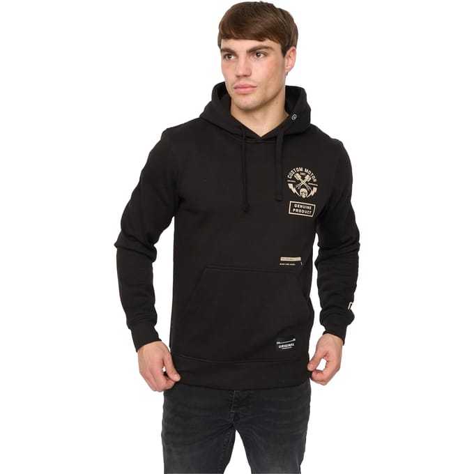 Crosshatch Heren Moules Hoodie (Zwart)