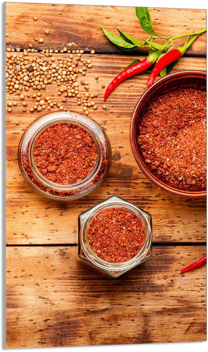 TMK ArtDeko - Snijplank - 30x52 cm - Chilli - Hartglas