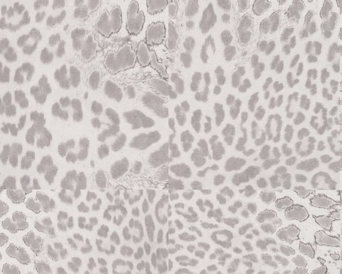 LUIPAARD VACHT BEHANG | Dierenprint - grijs wit zilver - A.S. Création Desert Lodge
