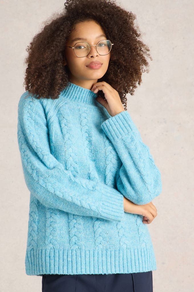 White Stuff Cleo Jumper Bright Blue Größe: 20 | Strickpullover Outlet | Damen | Blau