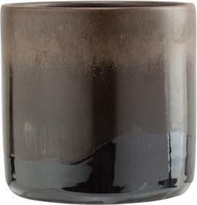 Cosy @ Home Bloempot Glazed Bruin 15x15xh16cm Cilind