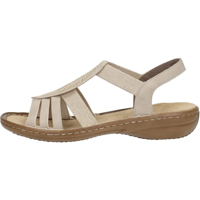 Rieker Sandalen Plat Sandalen Plat - Beige - Maat 40