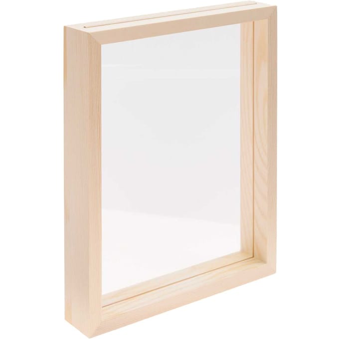 Rico Design houten frame natuurlijst met dubbele acrylschijf, 20 x 25 cm