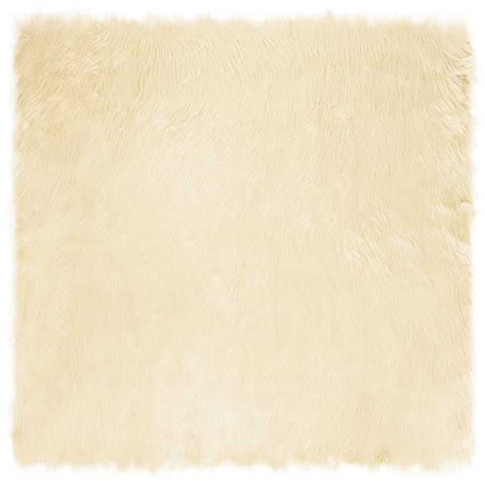 vidaXL - Tapijt - van - imitatie - schapenvacht - TAFALLA - Crèmekleurig - Polyester