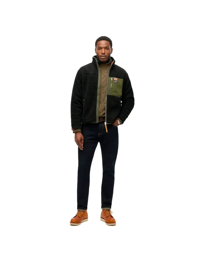 Superdry Vintage Retro Full Zip Fleece Jas Heren - Maat M
