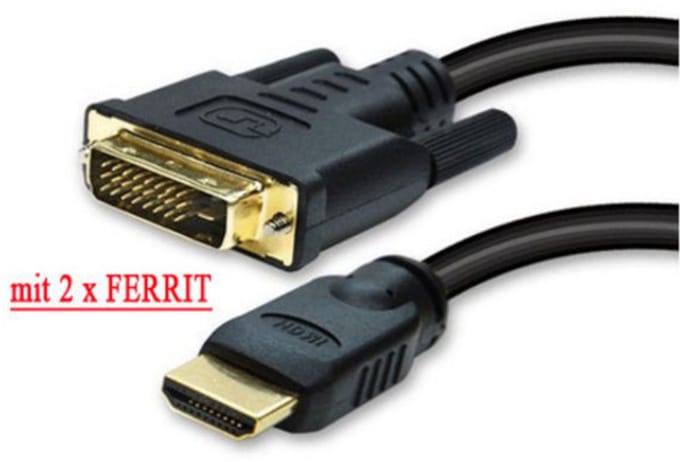 S-Impuls Premium DVI-D Dual Link - HDMI kabel / zwart - 5 meter