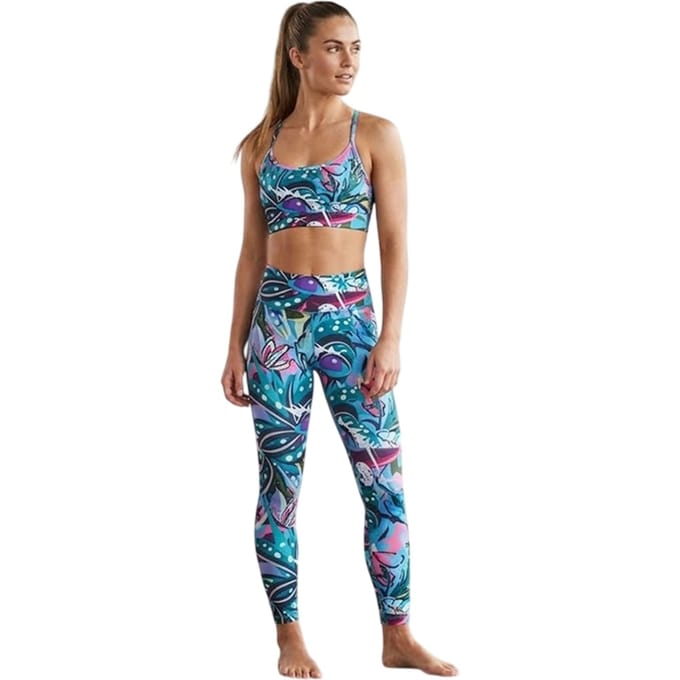 Reebok Abstracte sportbeha voor dames (Blauw/paars)