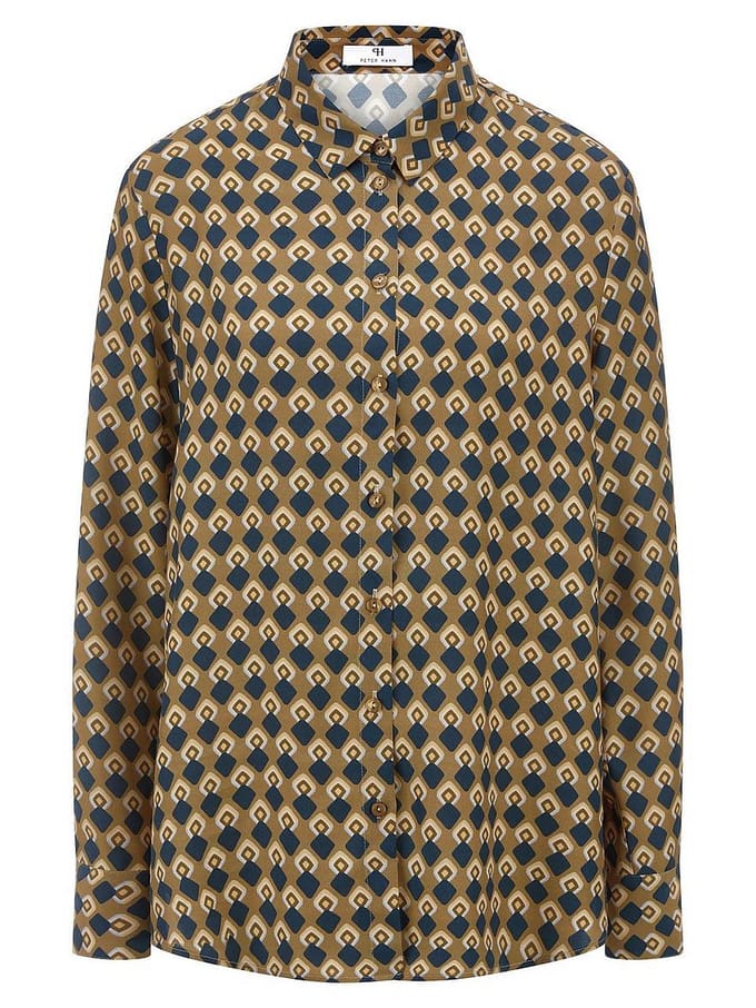 Lange blouse Van Peter Hahn bruin