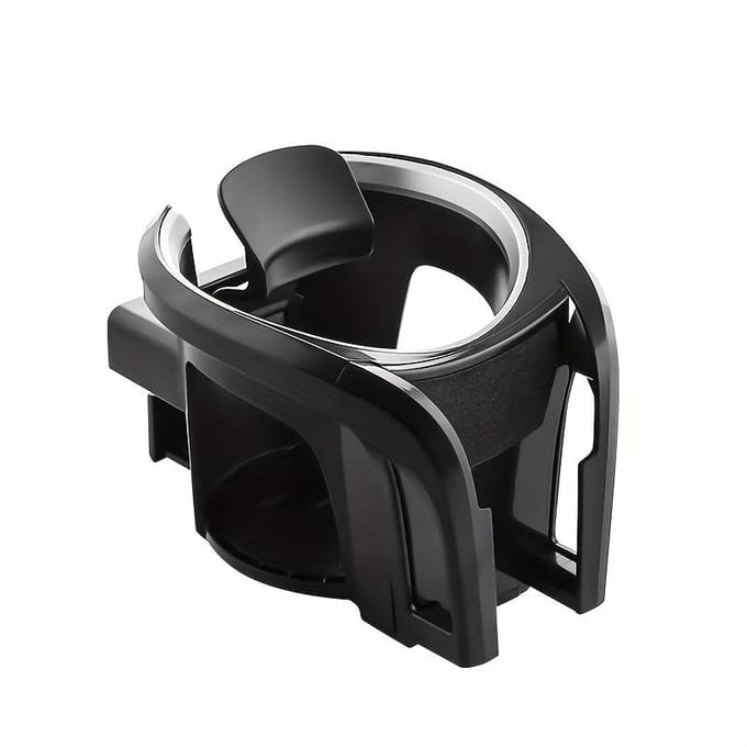 2-in-1 Multifunctionele Autoventilatiehouder ABS Airconditioning Uitlaatmontage, Universele Beker- & Telefoonhouder voor Middenconsole zwart