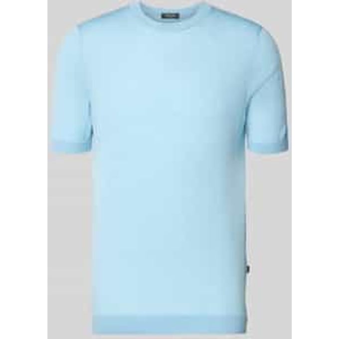 gebreid shirt met ronde hals