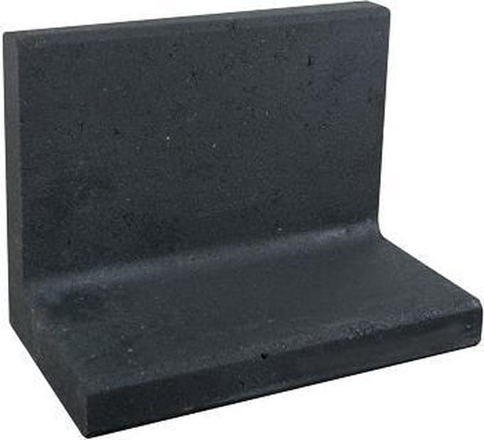L-element zwart 50x60 voet 40 cm