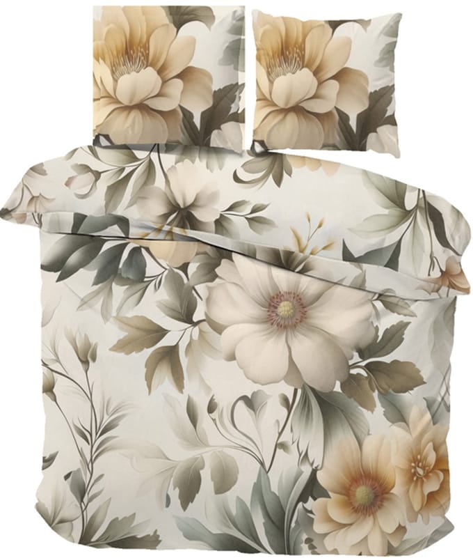iSleep Dekbedovertrek Jet - Litsjumeaux - 240x200/220 cm - Naturel