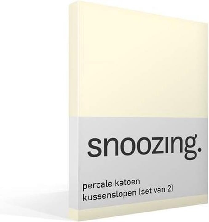 Snoozing - Kussenslopen - Set van 2 - Percale katoen - 60x70 cm - Ivoor