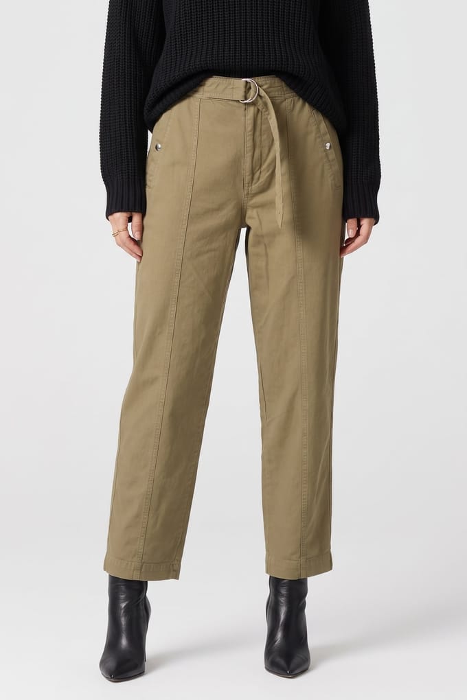 ARKET Enty Biker Trousers Khaki Taglia: 42 | Pantaloni Outlet | Donna | Marrone