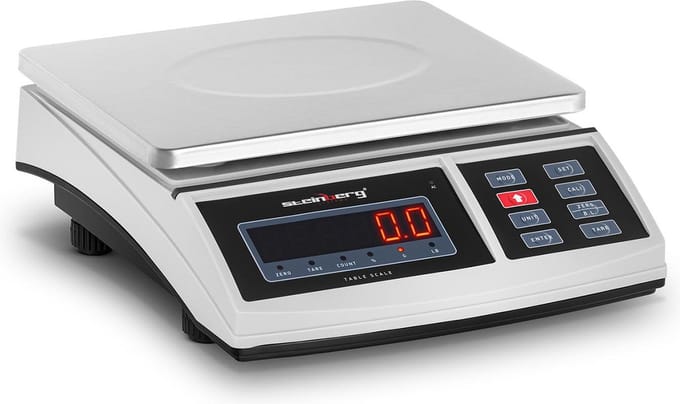 Tafelweegschaal - 15 kg / 0.5 g - 21 x 27 cm - LED - Steinberg Systems