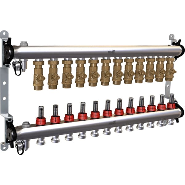 Belimo Manifold 12 X Zonekleppen 24VAC/DC 75s MP-Bus 1Nm IP40 EM-ECQ-12F/CQ24A-MPL