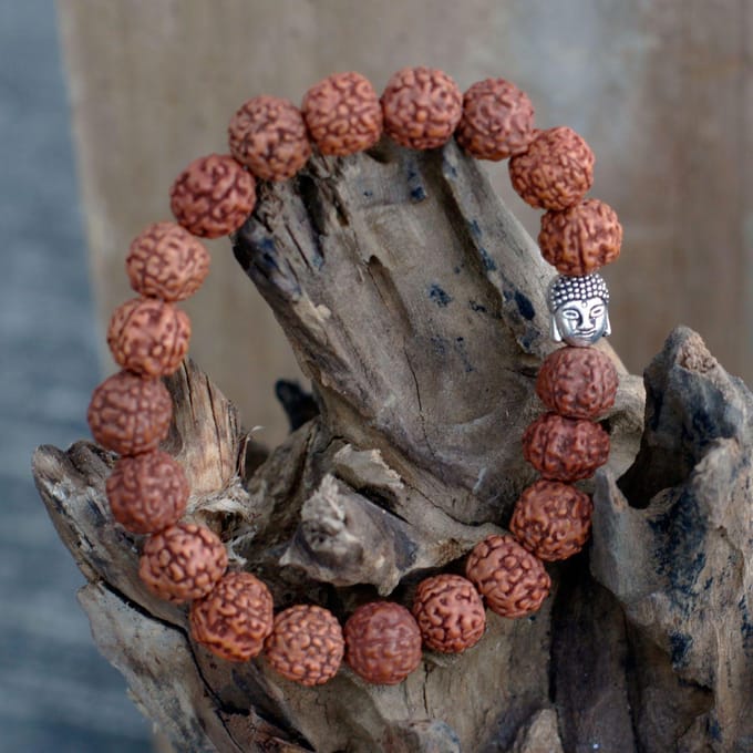 Rudraksha Buddah Bangle Mala - Natuurlijk