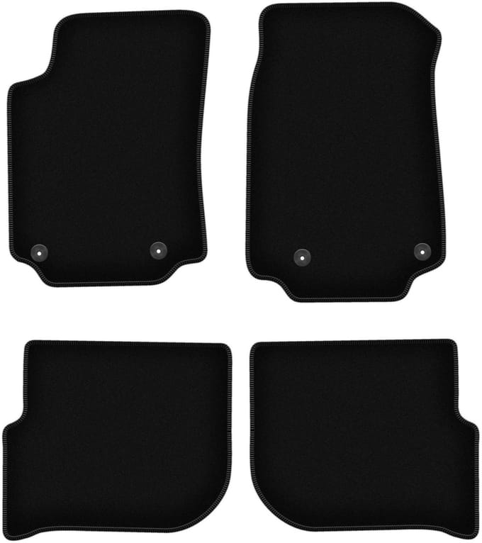 BASIC zwarte veloursmatten voor: Audi 100 C3 sedan, avant (1983-1991)