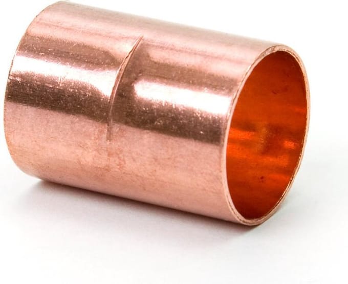 Roodkoperen sok - 2 x inwendig capillair 12 mm (2 stuks)
